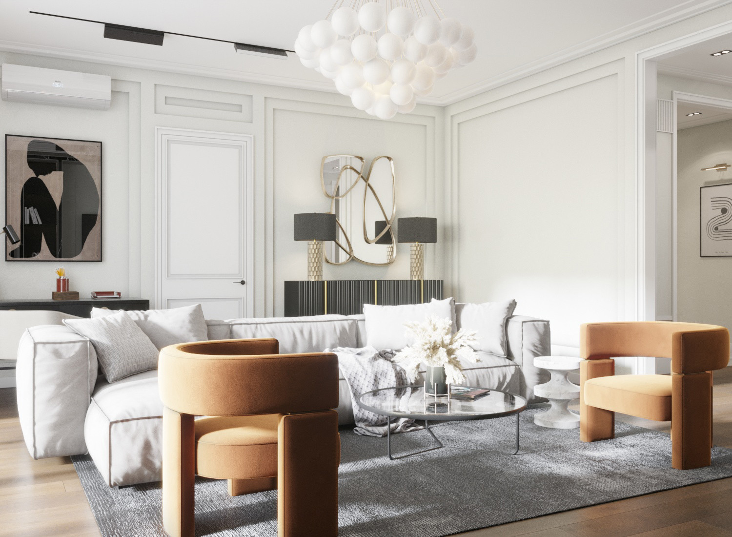 Квартира в светлых тонах.