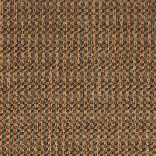 Burgundy, Green and Gold, Check Southwest Style Upholstery Fabric By