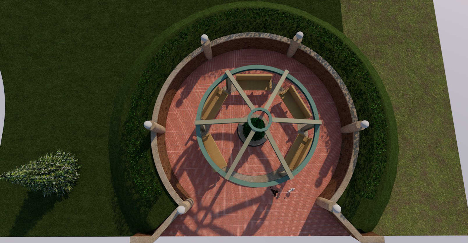 Элементы благоустройства жилого квартала