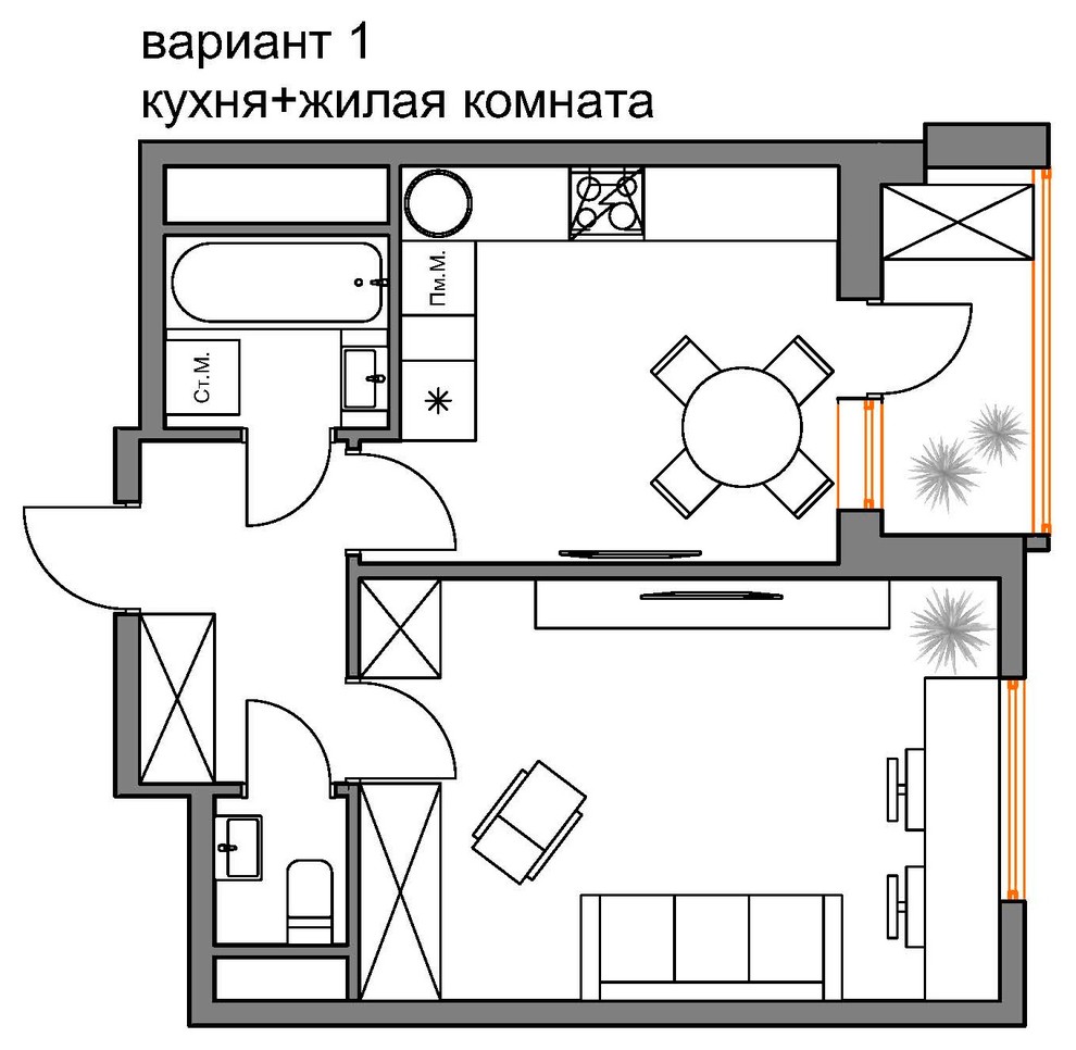 Квартира. 40 кв.м.