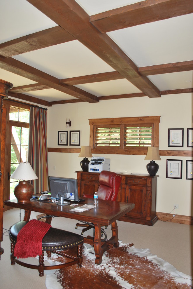 This is an example of an arts and crafts home office in Denver.