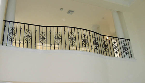 Interior Wrought Iron Curved Balcony Rail Traditional