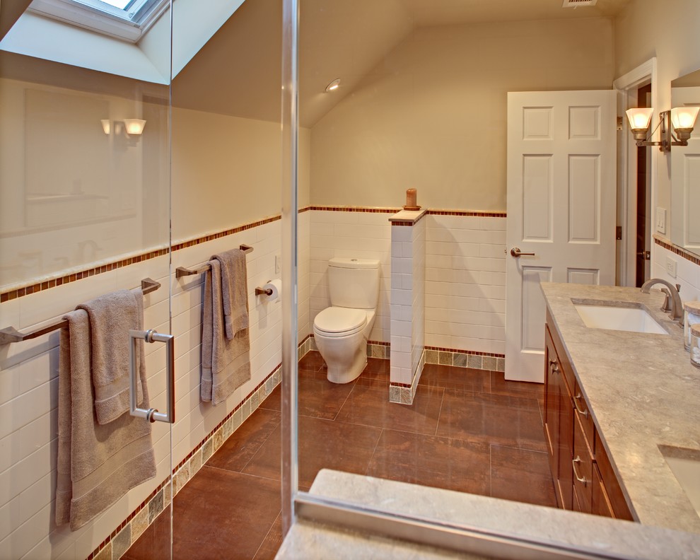 Photo of a contemporary bathroom in Newark.