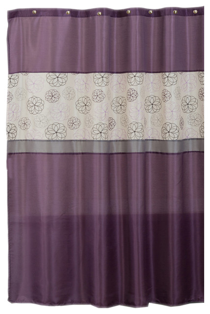 Covina Purple Shower Curtain 72x72, Shower Curtain Purple
