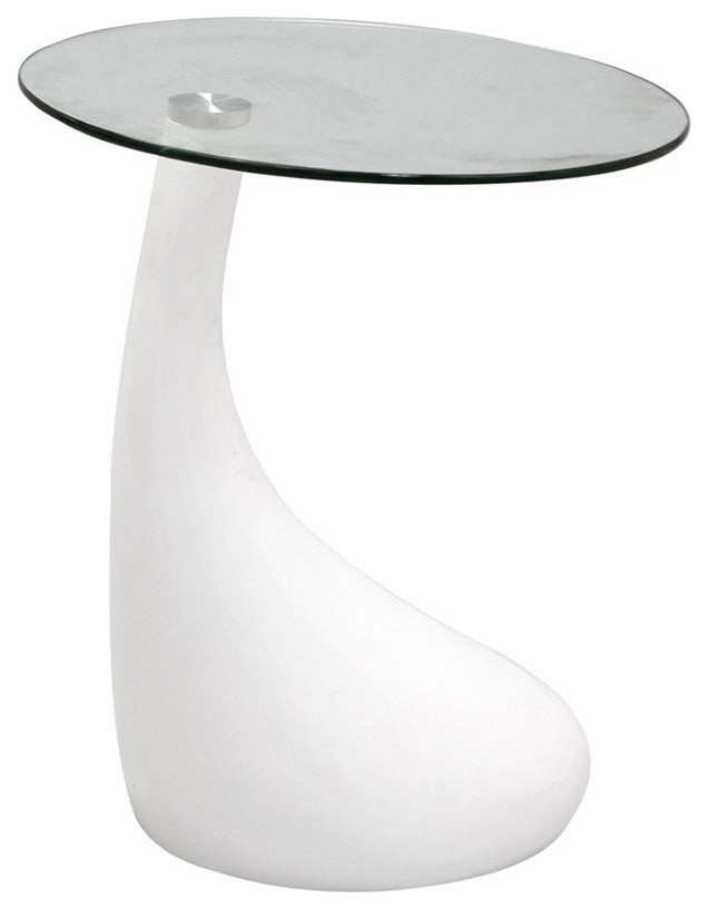 Modway EEI-564-WHI Teardrop Side Table, White