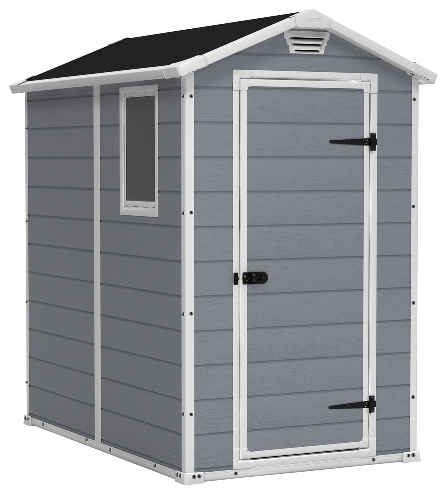 Keter Manor Large Resin Outdoor Backyard Garden Storage Shed 4 X6