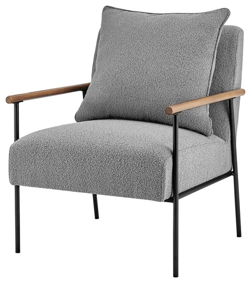 New Pacific Direct Quinton 19.5" Fabric Plywood Accent Arm Chair in