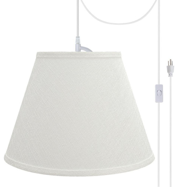 Aspen Creative 7268521, 1Light PlugIn Swag Light Conversion Kit, Off