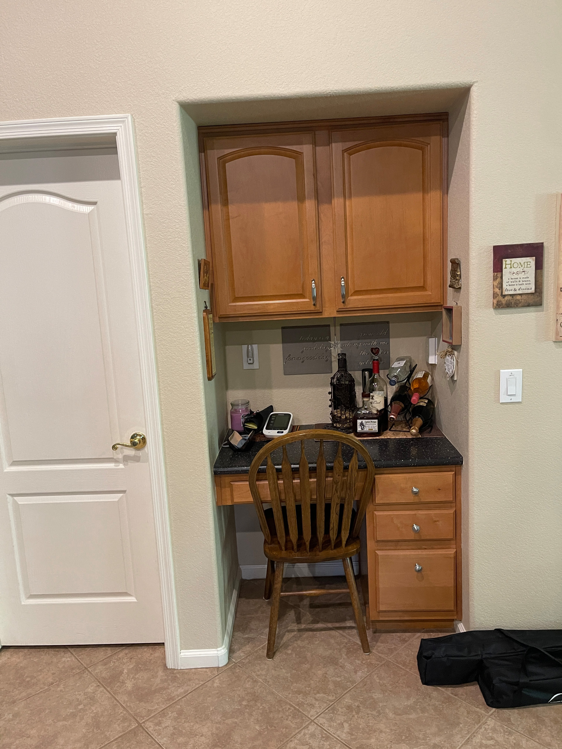 Cabinet Reface With Color-Matched Stain
