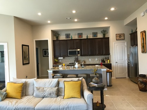 Need paint color suggestions for open floor plan with