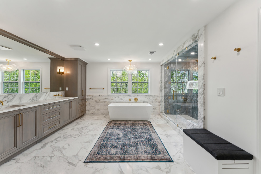Inspiration for a transitional bathroom remodel in DC Metro