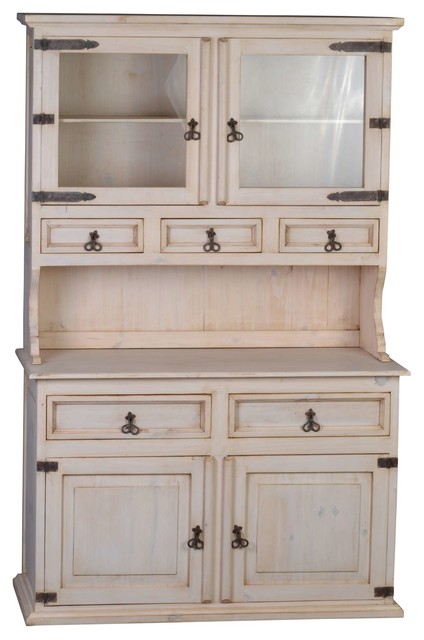 White Kitchen Dresser mexico "old white" kitchen dresser - rustic - display cabinets White Kitchen Dresser mexico "old white" kitchen dresser - rustic - display cabinets