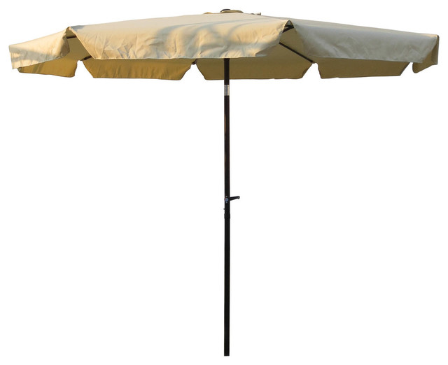 St. Kitts Aluminum 10' Patio Umbrella, Bronze/Beige
