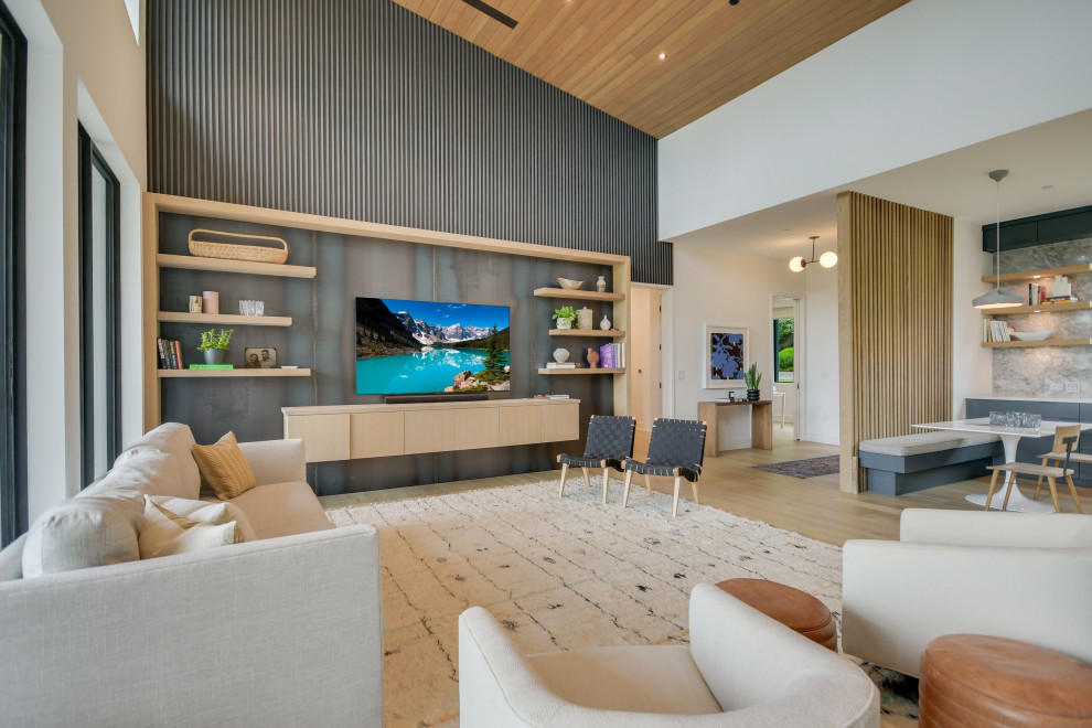 MidCentury Modern Highland Park West Home Midcentury Living Room