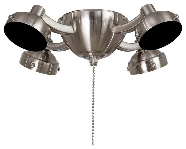 MinkaAire 4Bulb Light Kit, Belcaro Walnut Transitional Ceiling