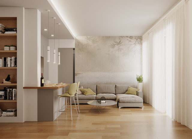 Bilocale AS contemporary-living-room