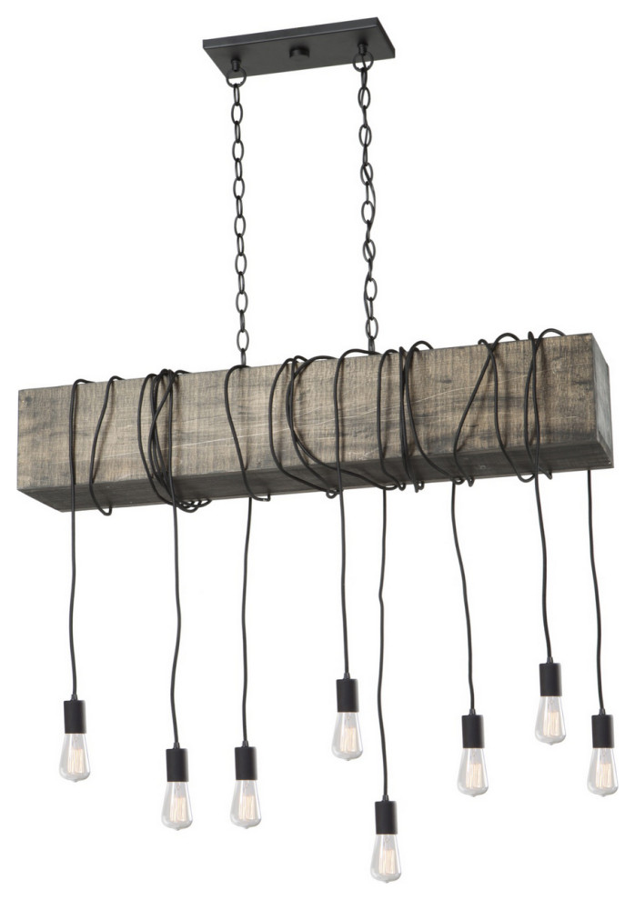 Farmhouse Island Light, Matte Black Industrial Kitchen Island