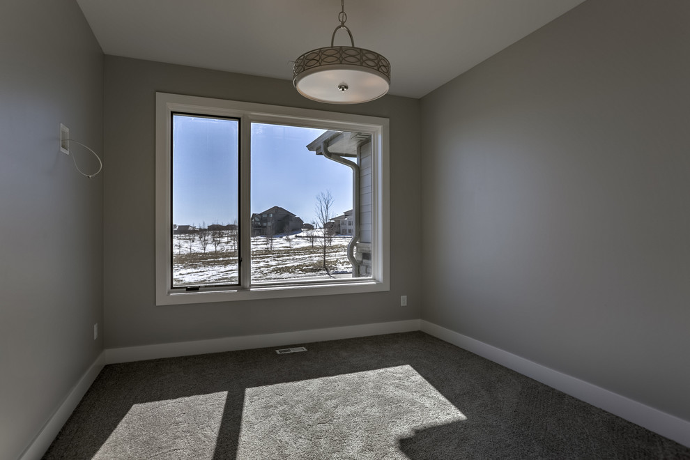 Inspiration for a transitional home design remodel in Omaha