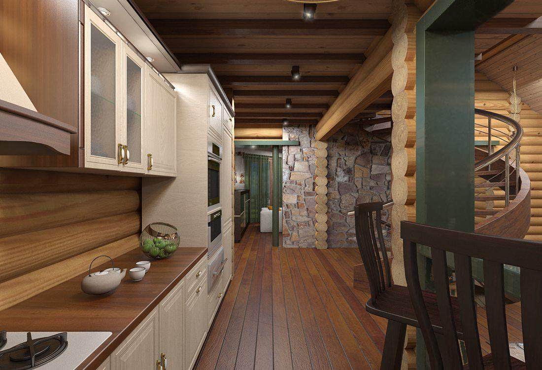 Интерьер деревянного дома