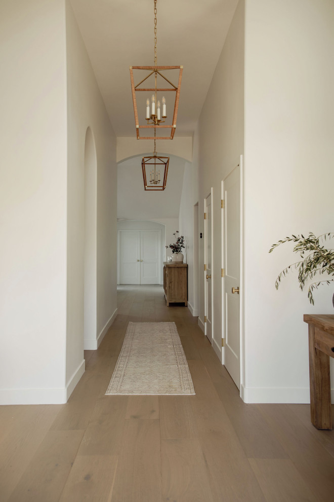 Hallway - transitional hallway idea in San Diego