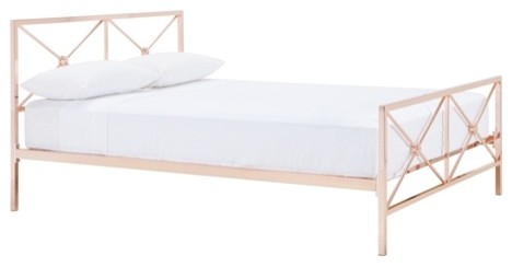 Rose gold bed frame - 