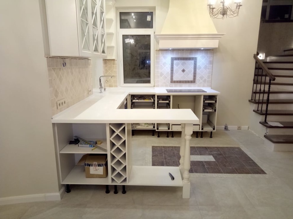 П - образная СТОЛЕШНИЦА с ИНТЕГРИРОВАННОЙ мойкой GL 500