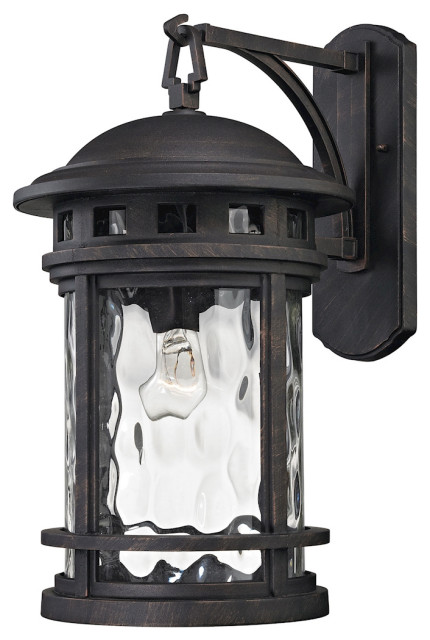 Country / Cottage 1 Light Sconce in Weathered Charcoal Finish