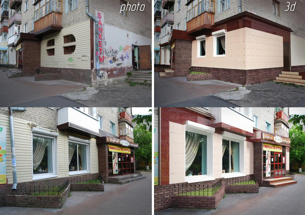 Реконструкция фасада кафе