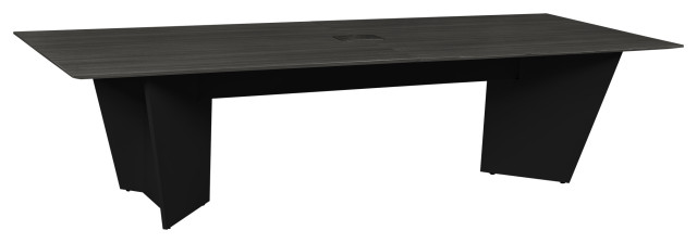 Array 120" Conference Table with Power Data Grommet- Ash Grey/ Black