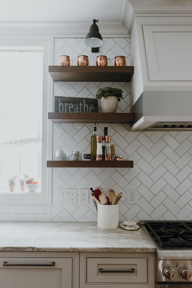 Transitional kitchen photo in Cleveland