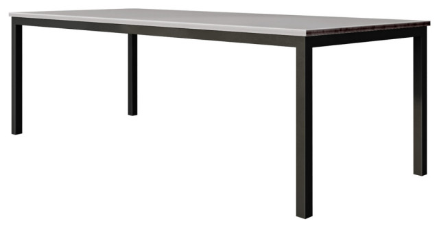 London Concrete Dining Table, Charcoal