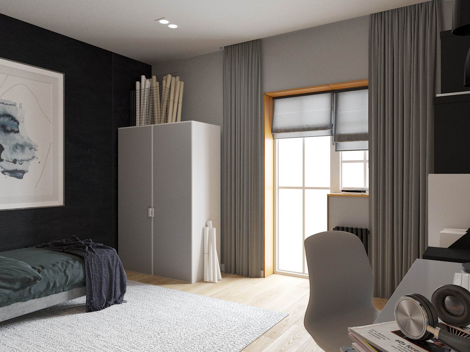 Таунхаус для большой семьи - спальни, санузлы