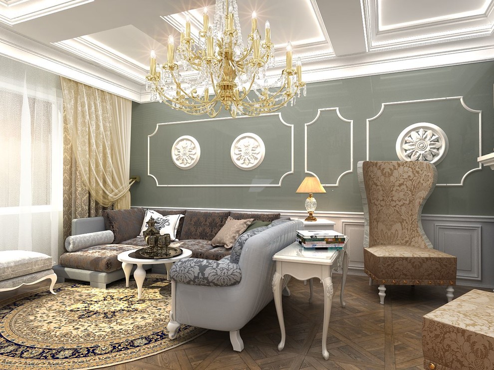 Дом для дружной семьи с тремя детьми в классическом стиле.