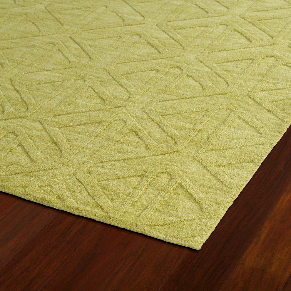 Kaleen HandTufted Imprints Modern Wool Rug, Wasabi Contemporary