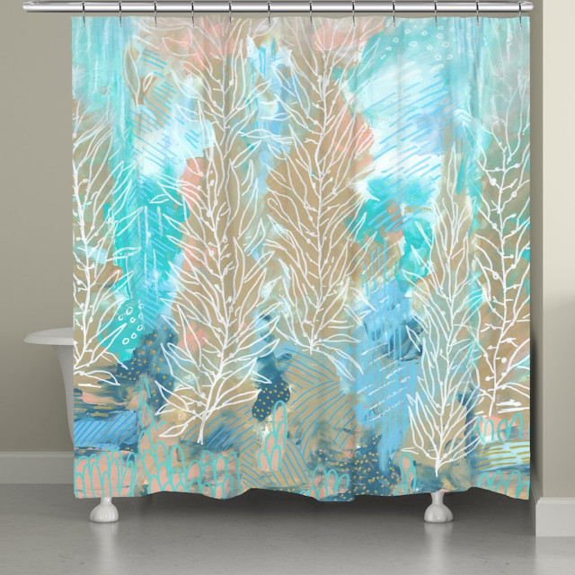 Jetty Shower Curtain Contemporary, Calming Shower Curtains