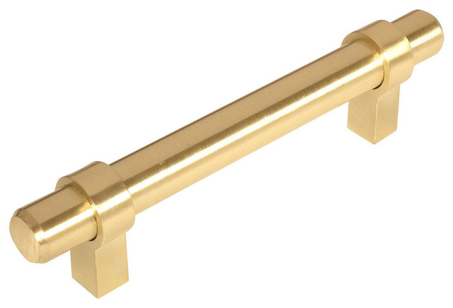 Cosmas 161-96BB Brushed Brass 3-3/4” CTC (96mm) Euro Bar Pull