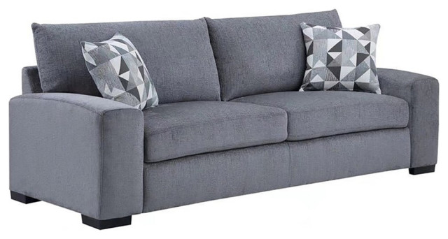 Porter Designs Clayton Soft Microfiber Sofa - Gray