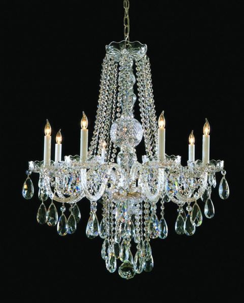 Crystorama 1108-PB-CL-S Swarovski Elements Crystal Chandelier Traditional