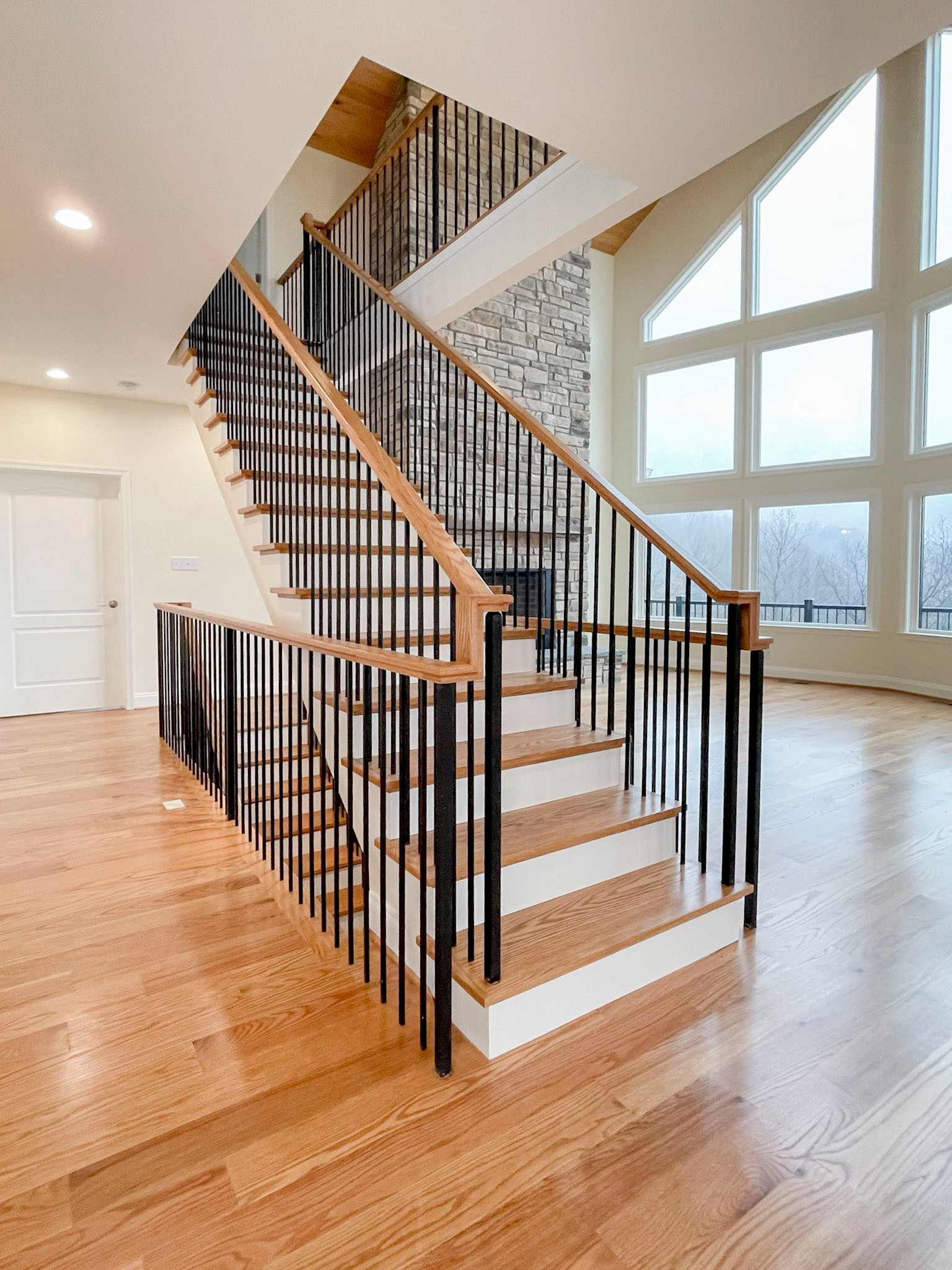 97_Airy Straight-Floating Staircase in Transitional-Mountain Home, Luray, VA 228