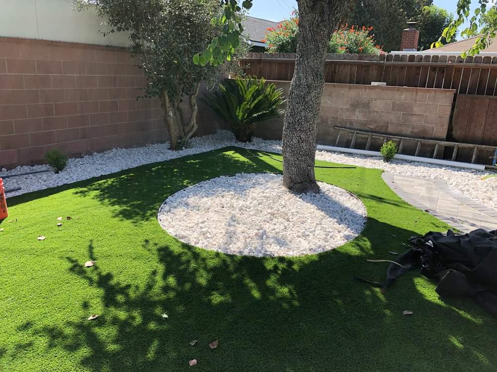 long beach-front and back yard remodeling