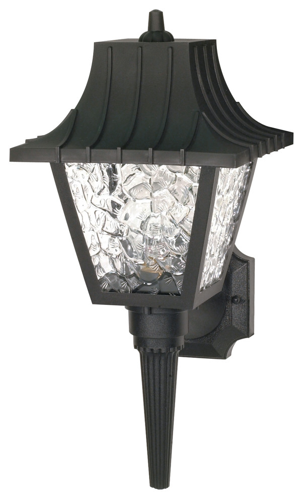 Nuvo 1Light Incandescent Outdoor Light Fixture, Black Transitional