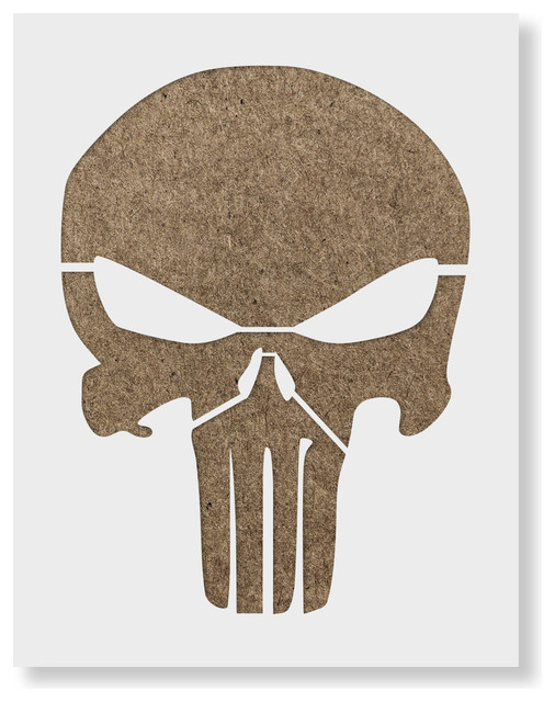 Punisher Skull Stencil on Reusable Mylar for Crafts - Contemporary ...