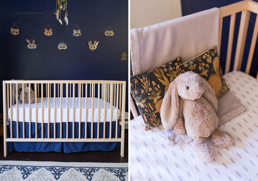 Design ideas for a country gender-neutral nursery in Los Angeles.
