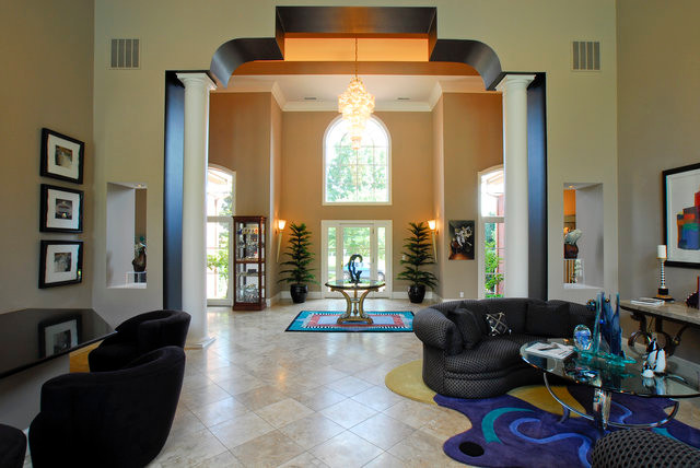 Custom Home contemporary-vardagsrum
