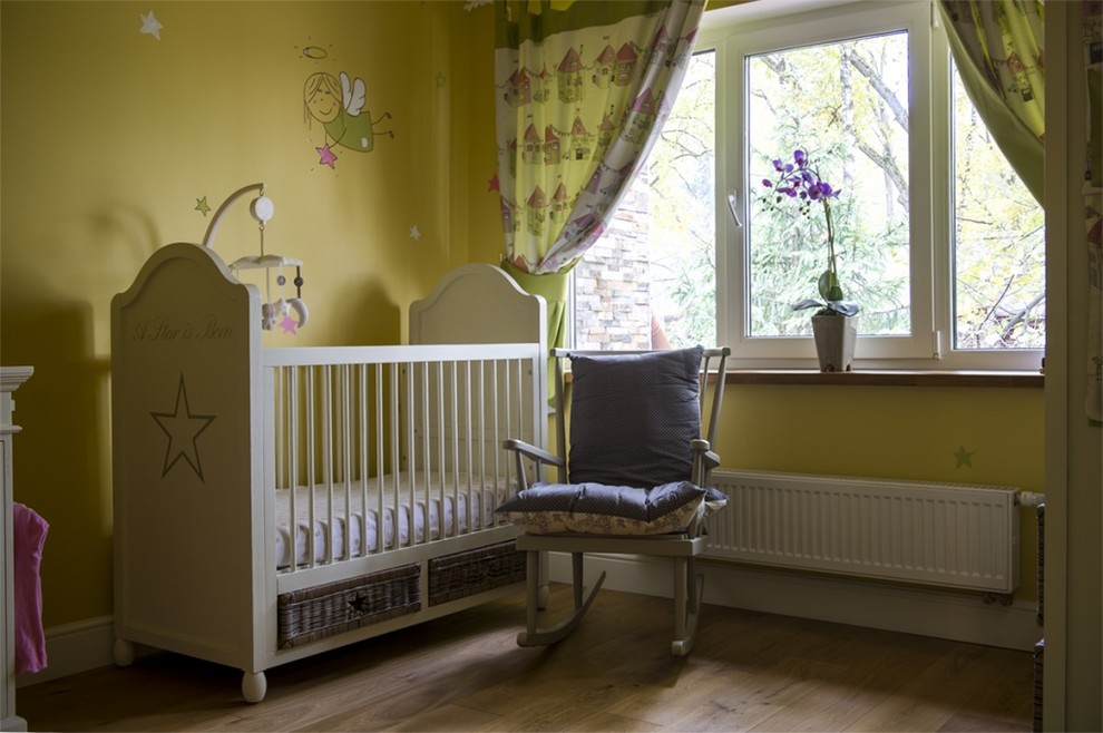 Photo of a contemporary nursery in Moscow.