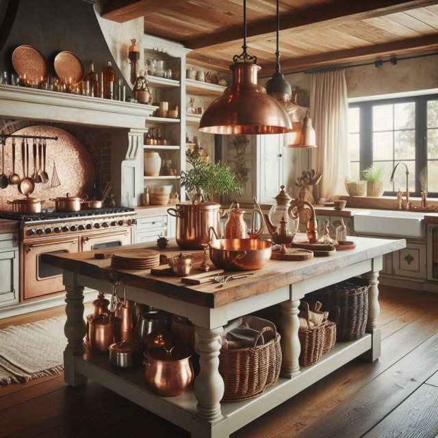cucina tradizionale molto rustica rustico-cocina