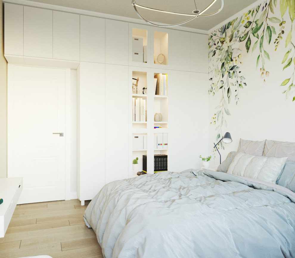 Спальня в однокомнатной квартире ЖК Ты и Я