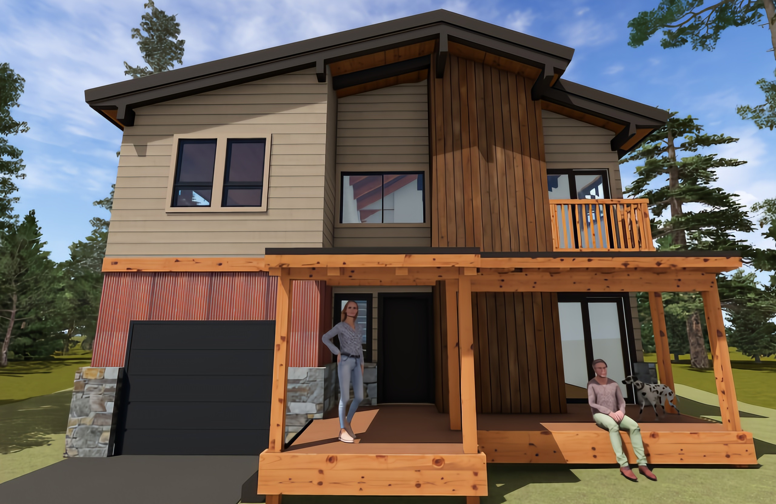 Exterior material rendering option 4