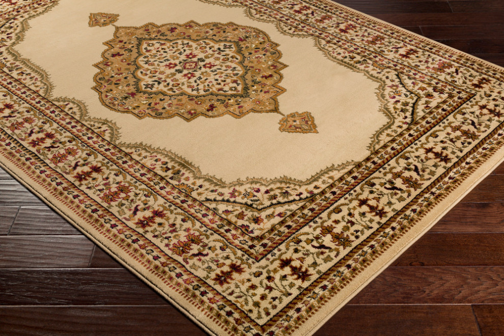 Traditional BHS-0048967 Turkish Poly Neutral Classic Area Rug | 5'3" x 7'3"