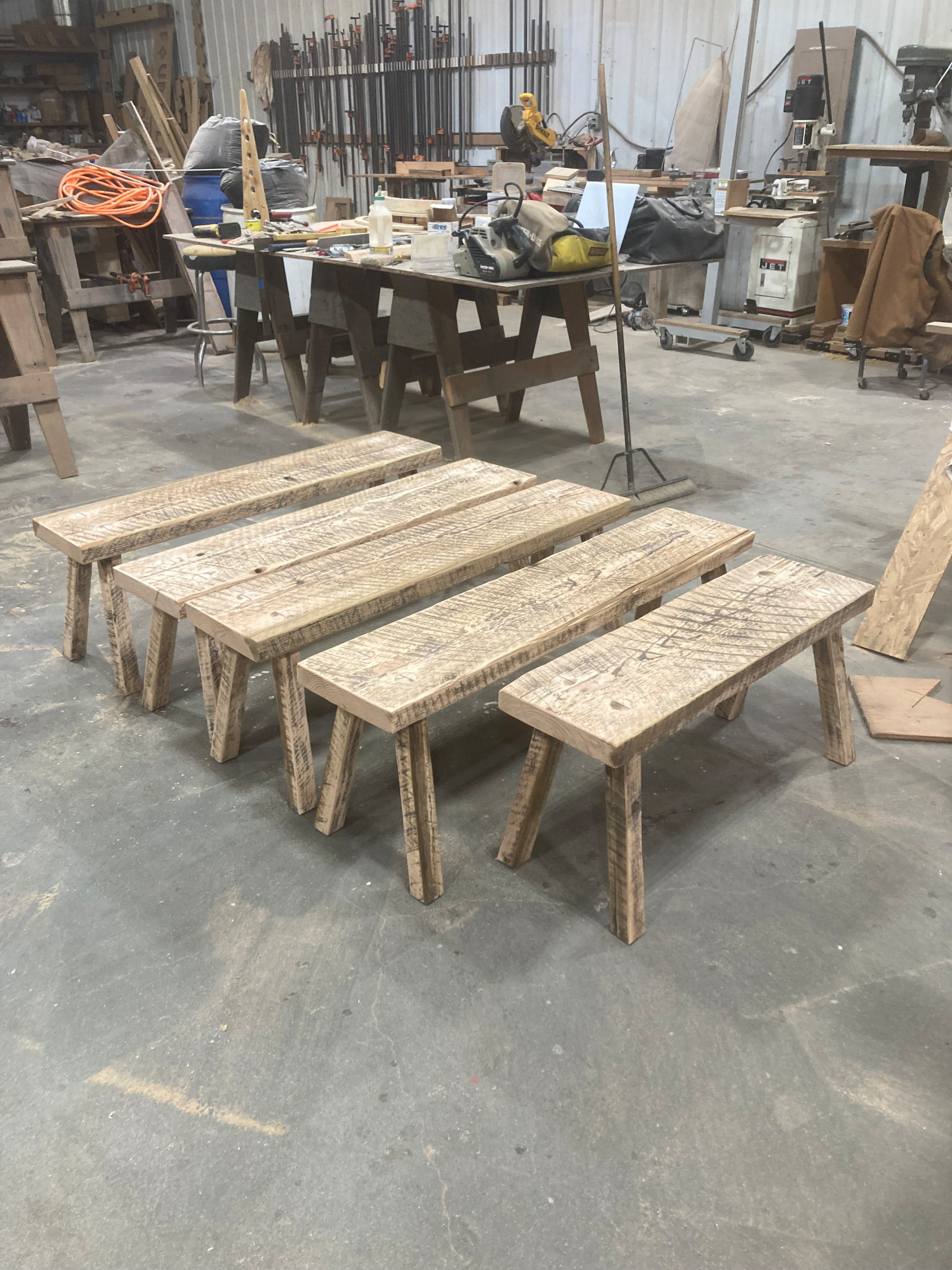 Rustic benches